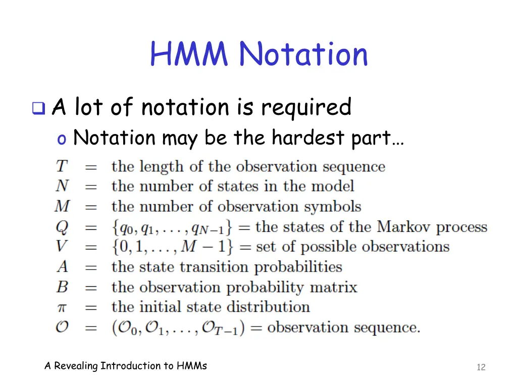 hmm notation