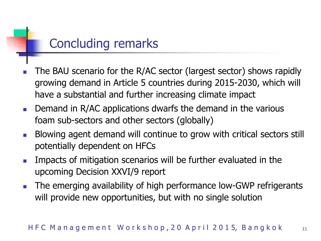 concluding remarks