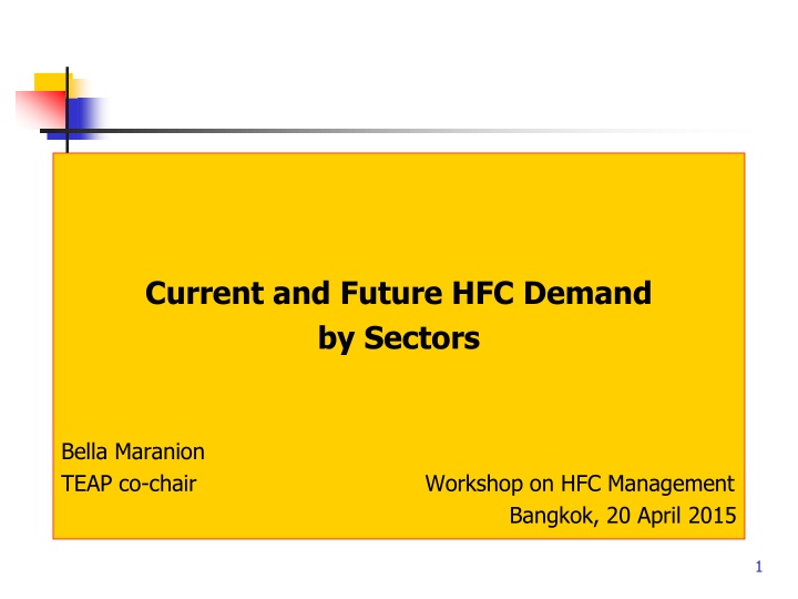 current and future hfc demand by sectors