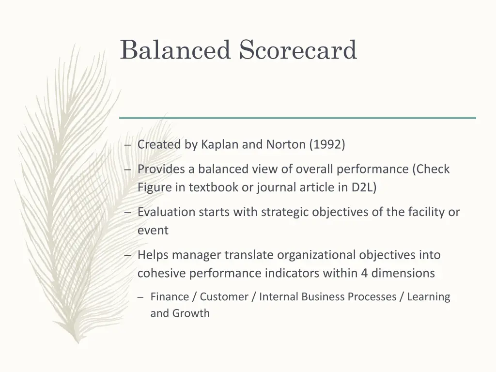 balanced scorecard