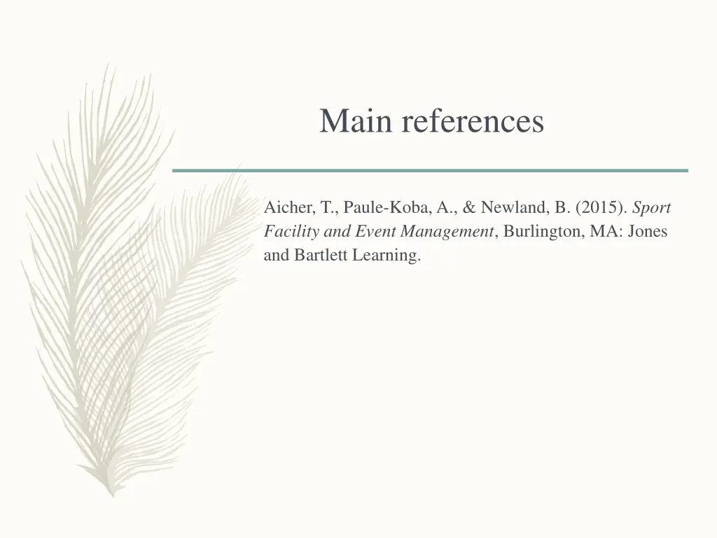 main references