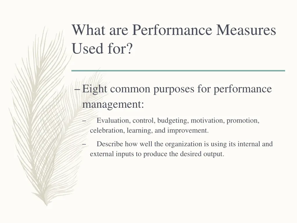 what are performance measures used for