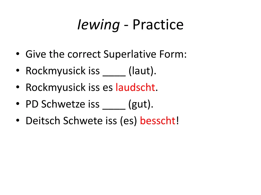 iewing practice 1