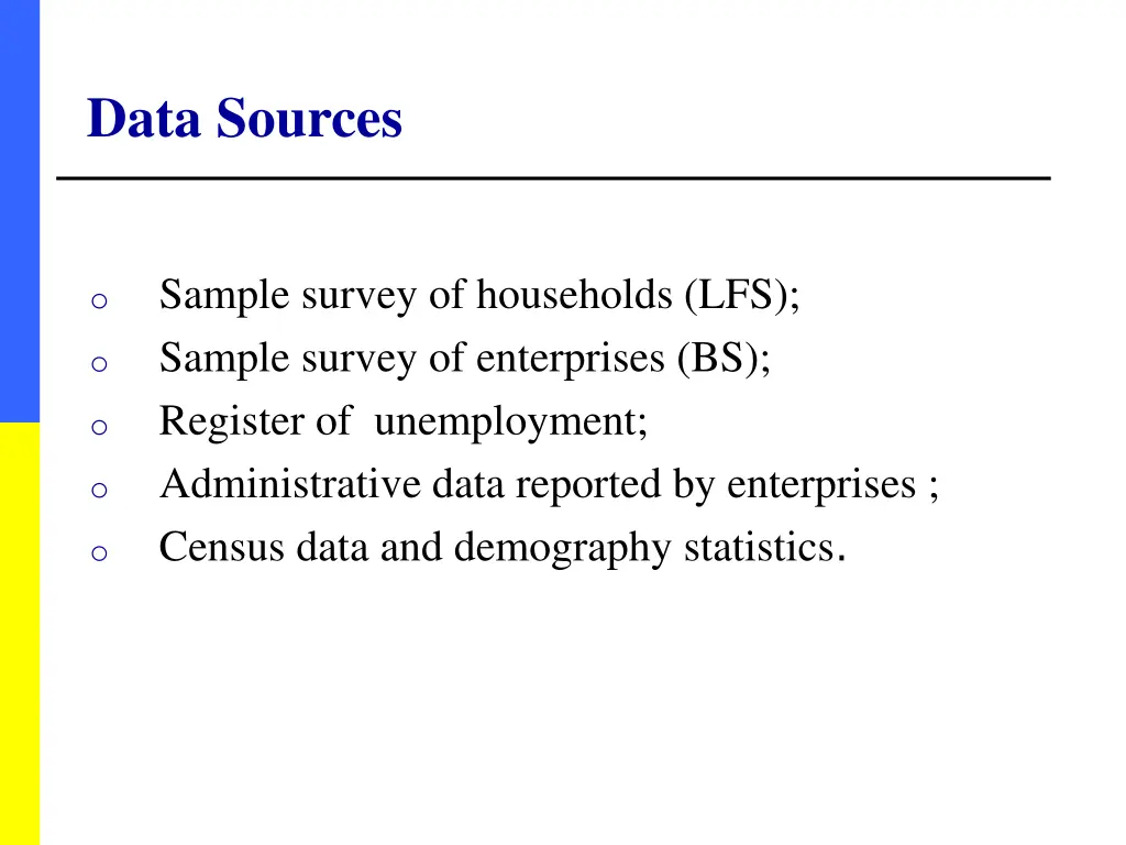 data sources