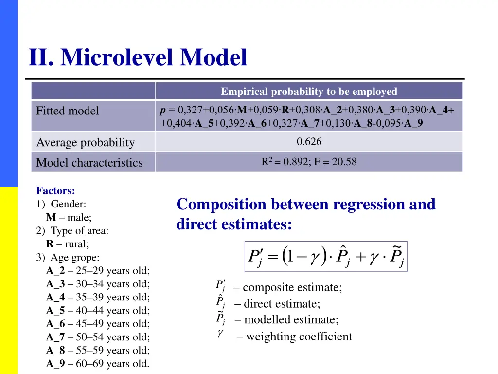 ii microlevel model