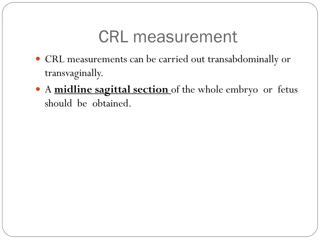 crl measurement