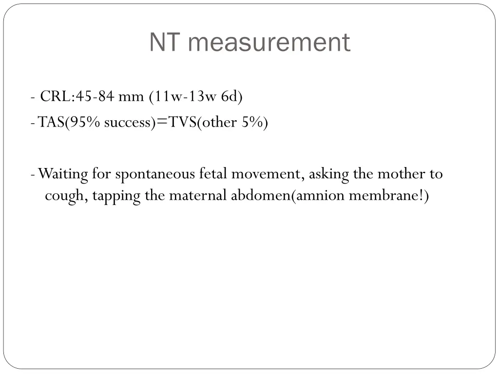 nt measurement