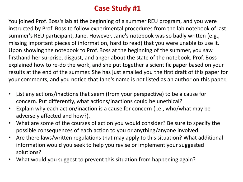 case study 1