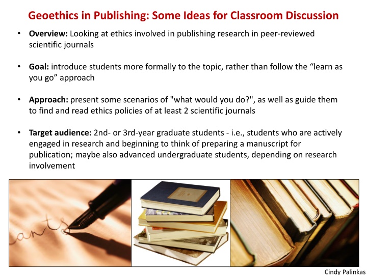 geoethics in publishing some ideas for classroom