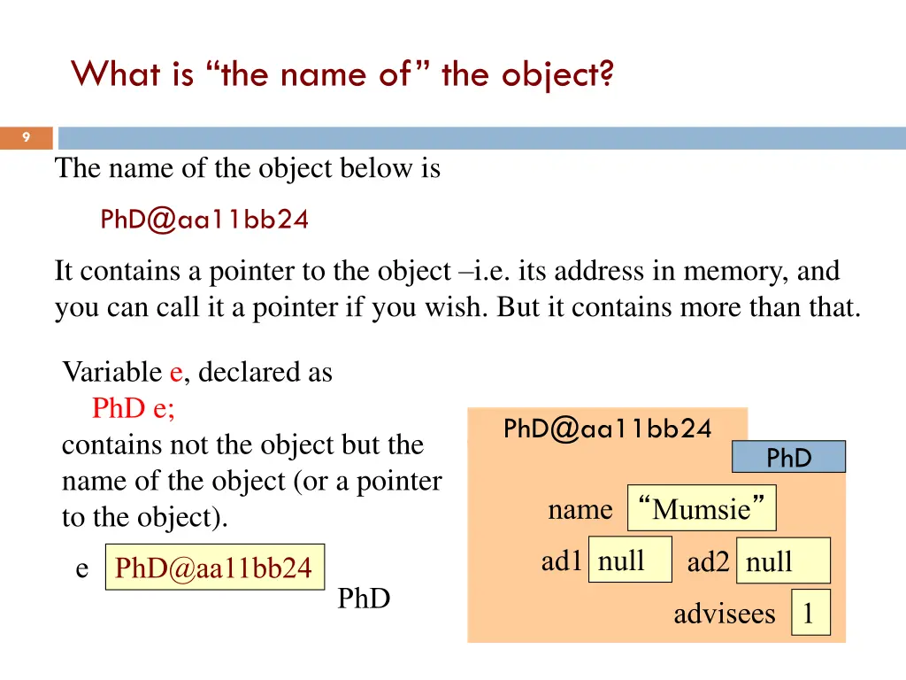what is the name of the object