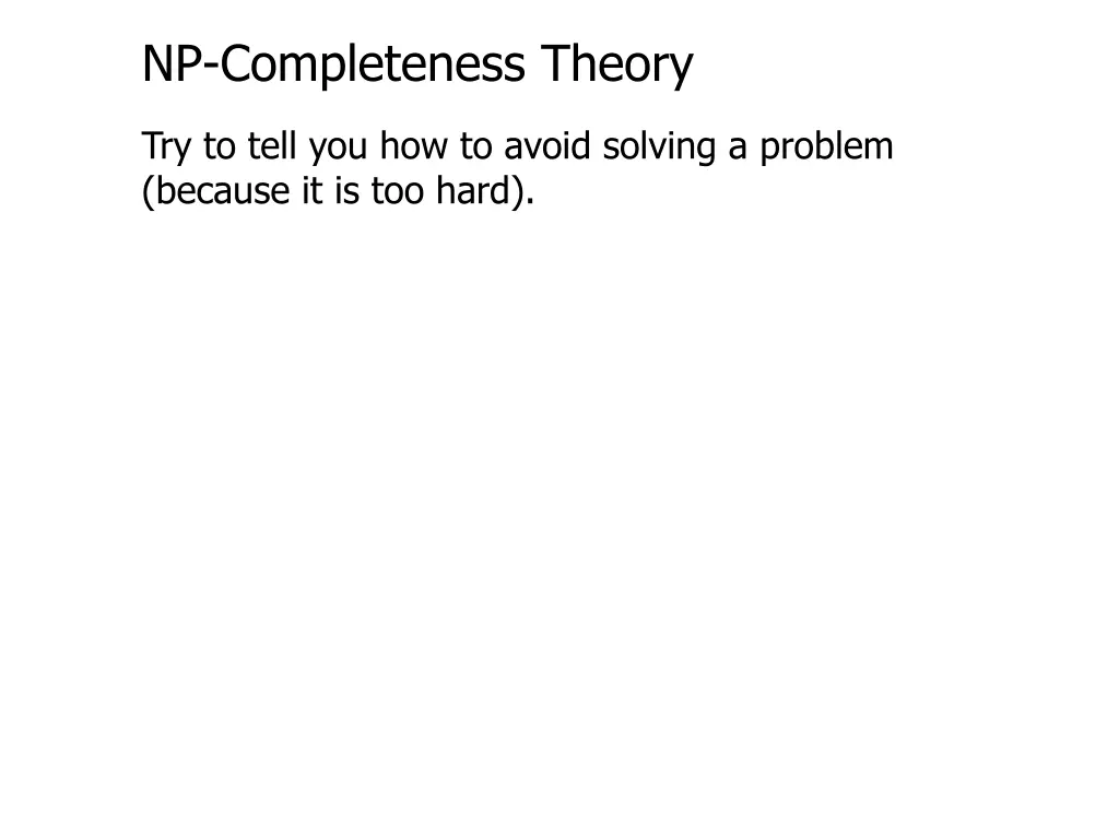np completeness theory