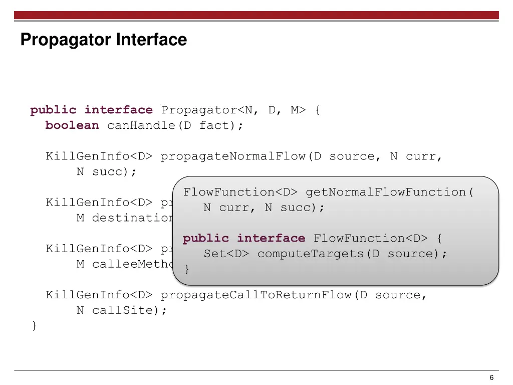 propagator interface