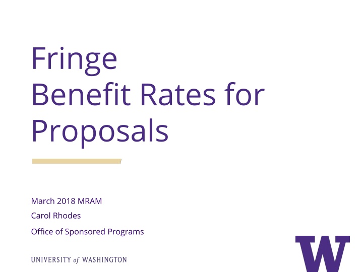 fringe benefit rates for proposals