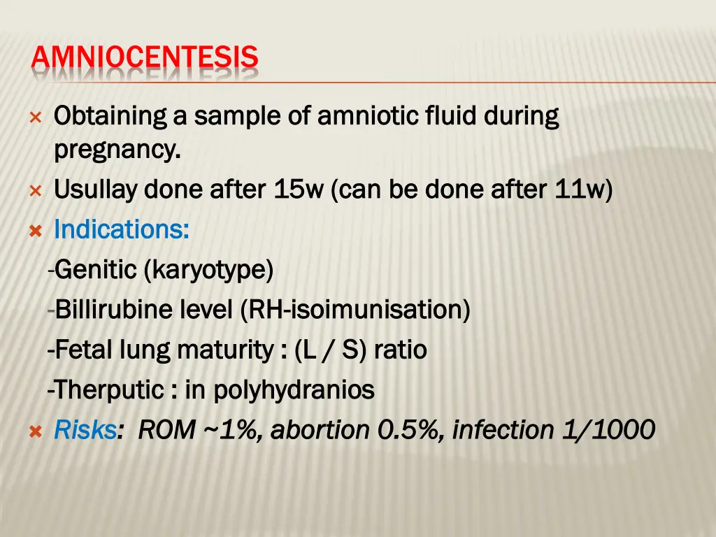 amniocentesis