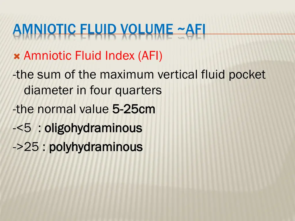amniotic fluid volume afi