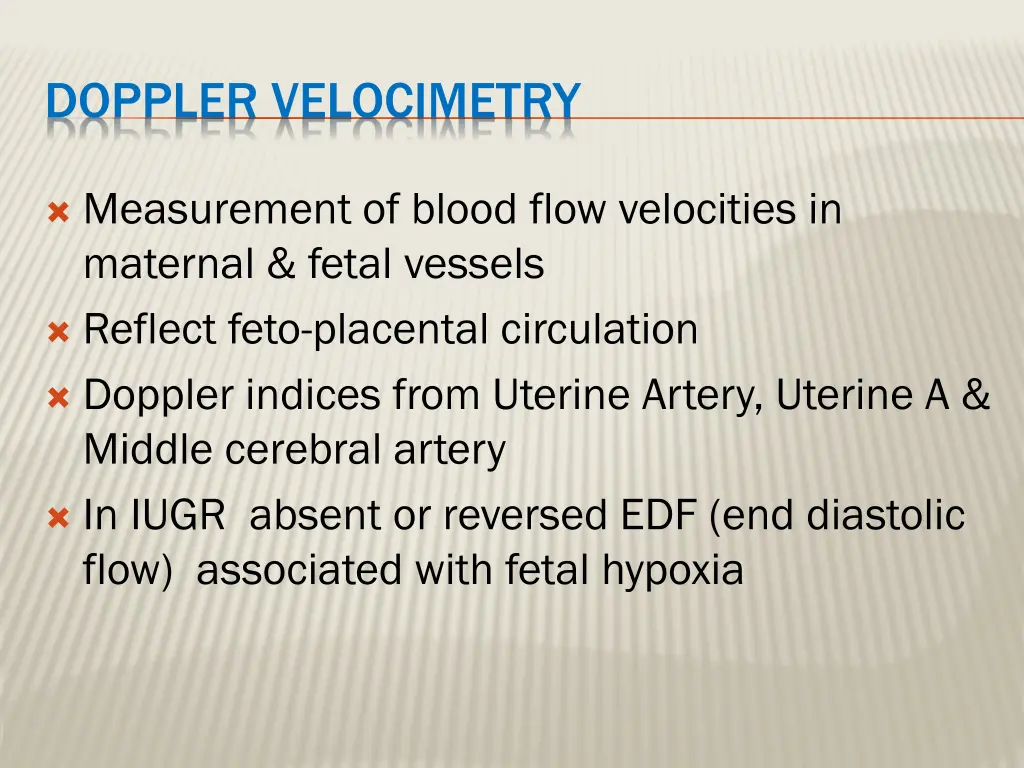 doppler velocimetry