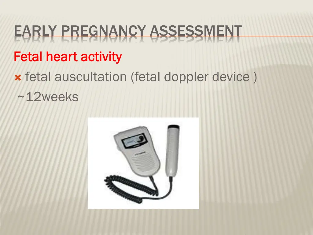 early pregnancy assessment