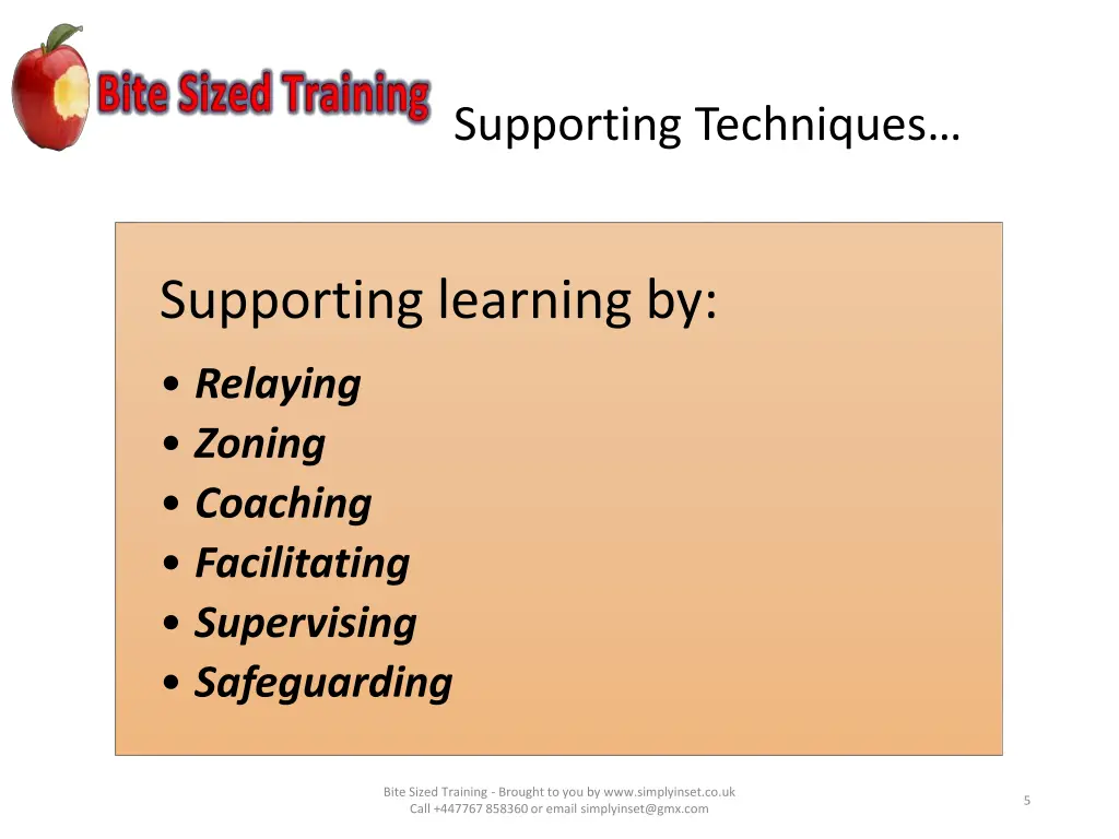 supporting techniques