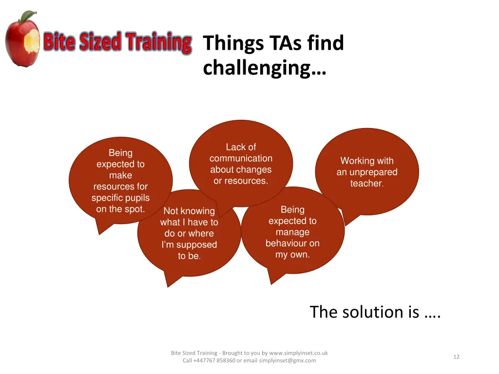 things tas find challenging
