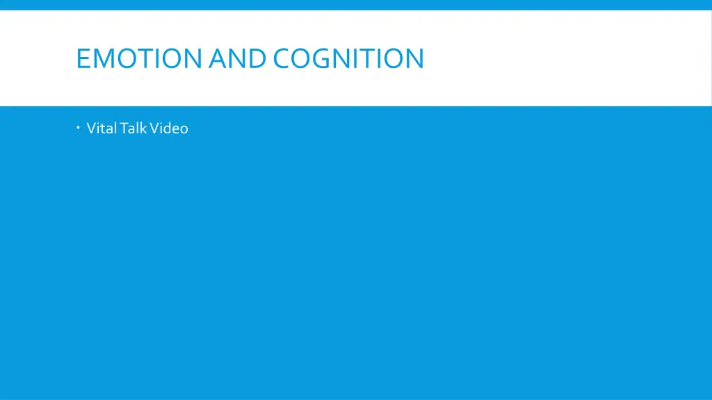 emotion and cognition