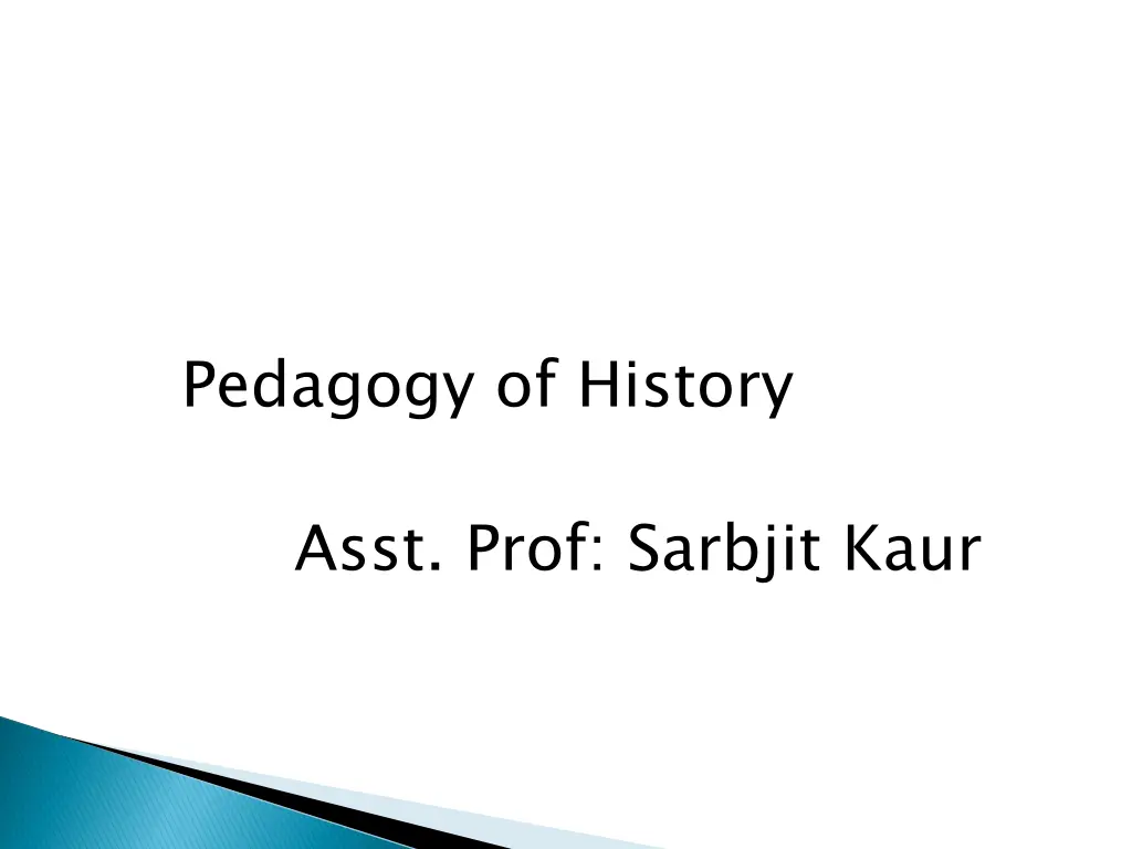 pedagogy of history