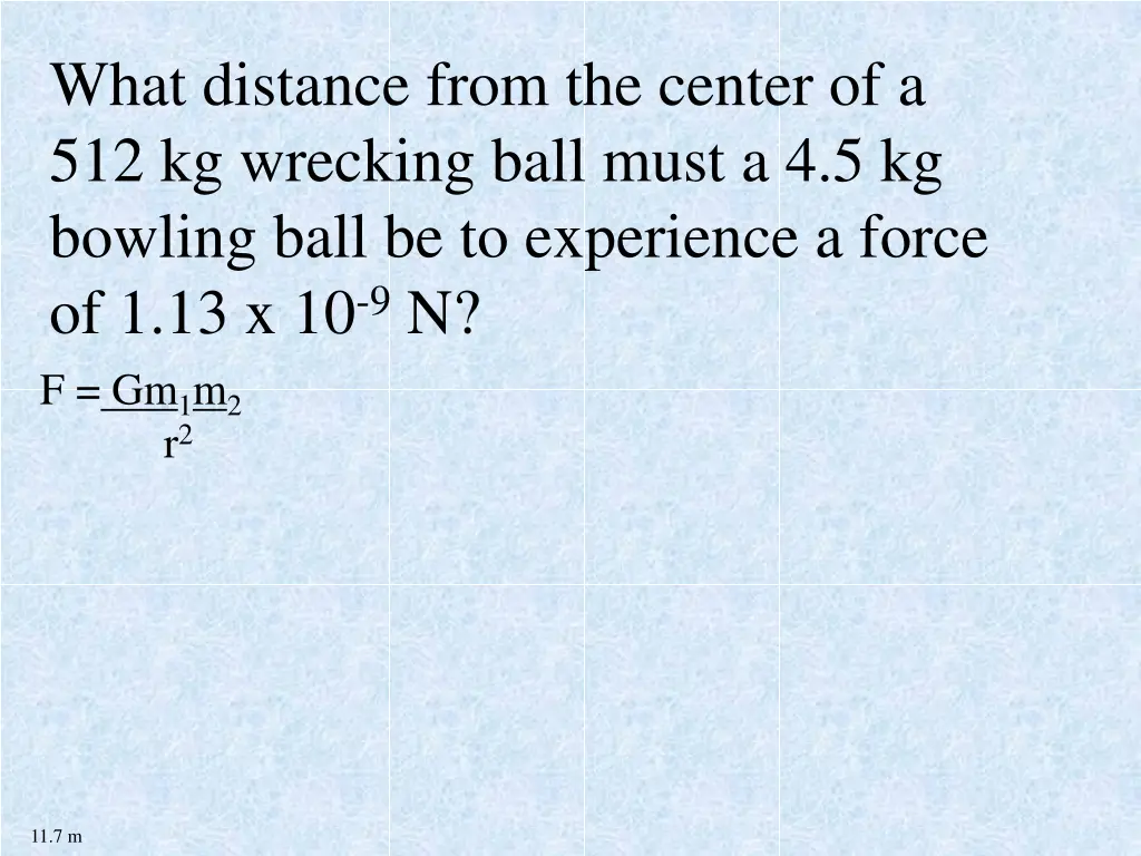 what distance from the center