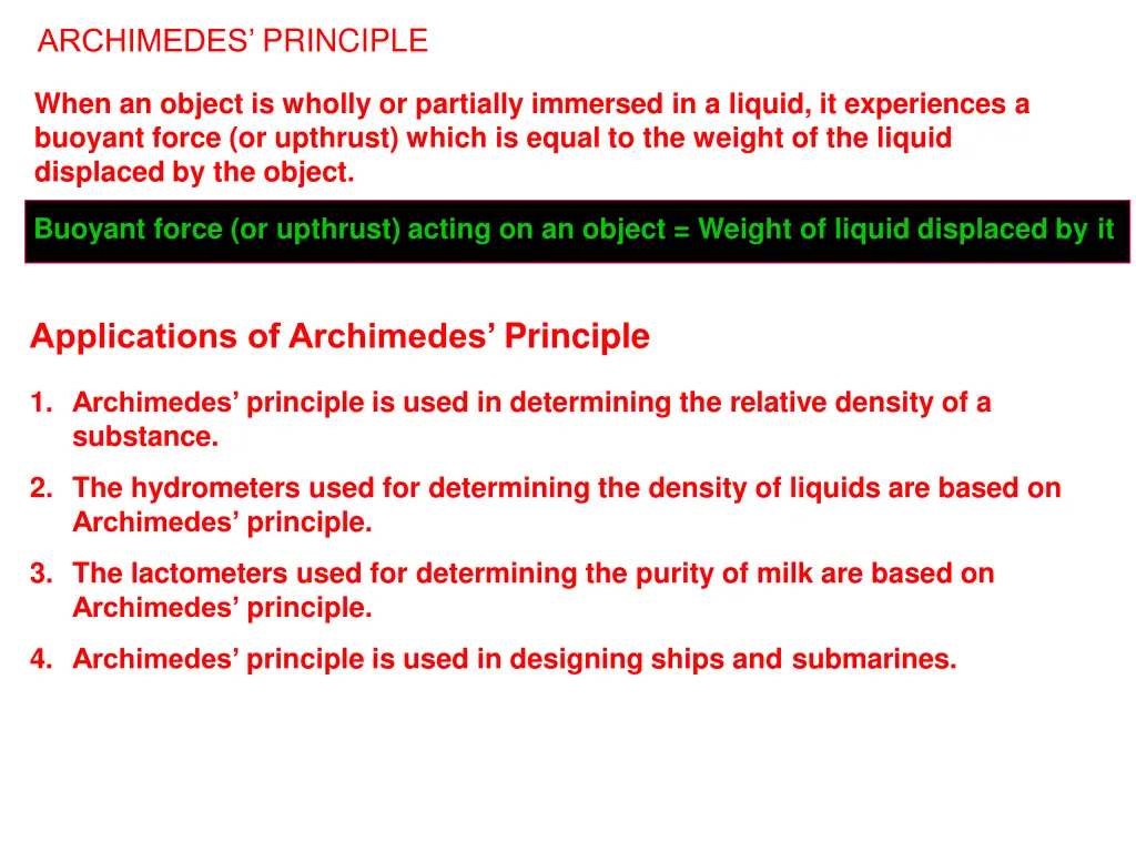 archimedes principle
