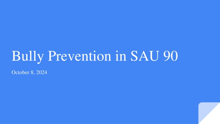 bully prevention in sau 90