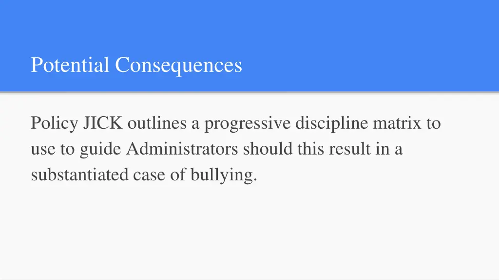 potential consequences