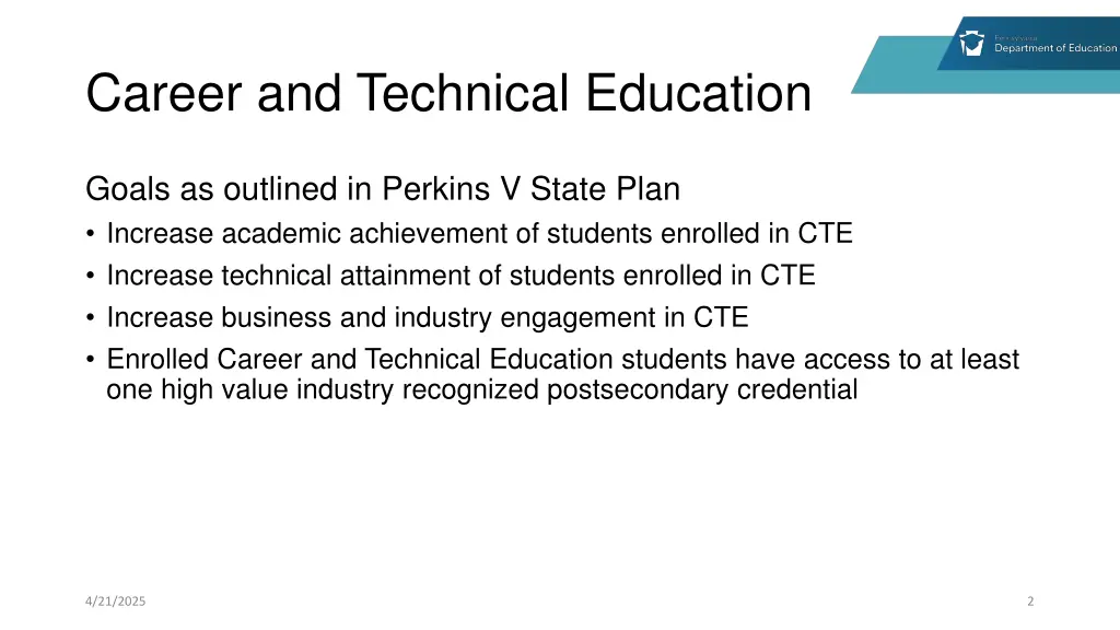 career and technical education