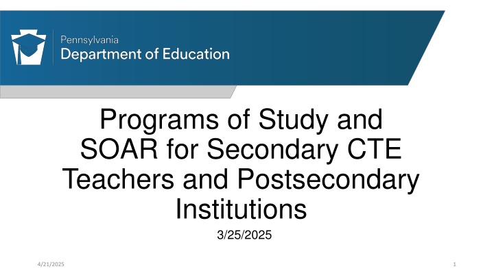 programs of study and soar for secondary
