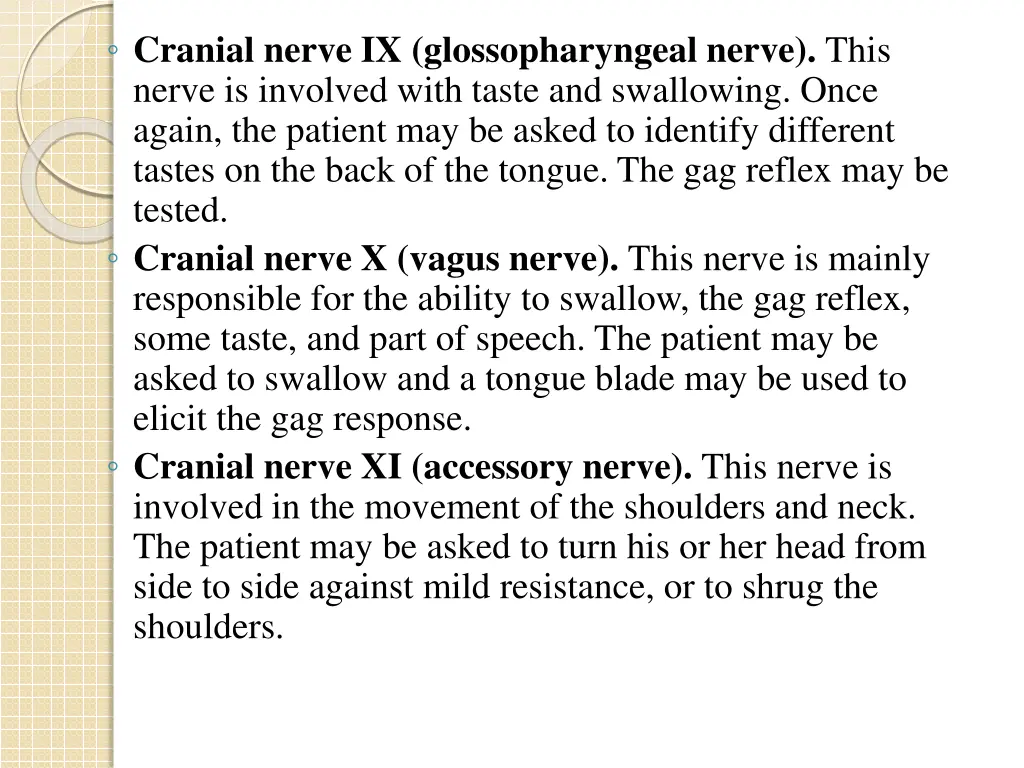 cranial nerve ix glossopharyngeal nerve this