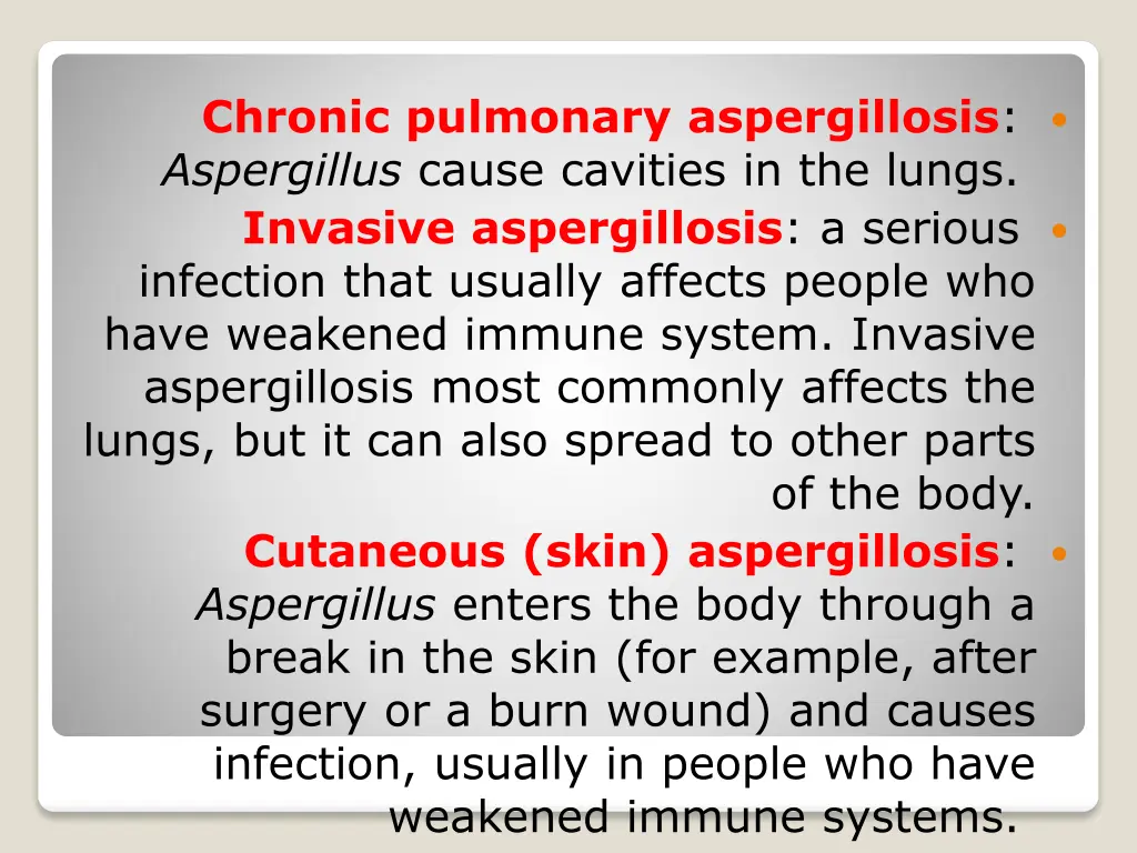 chronic pulmonary aspergillosis aspergillus cause