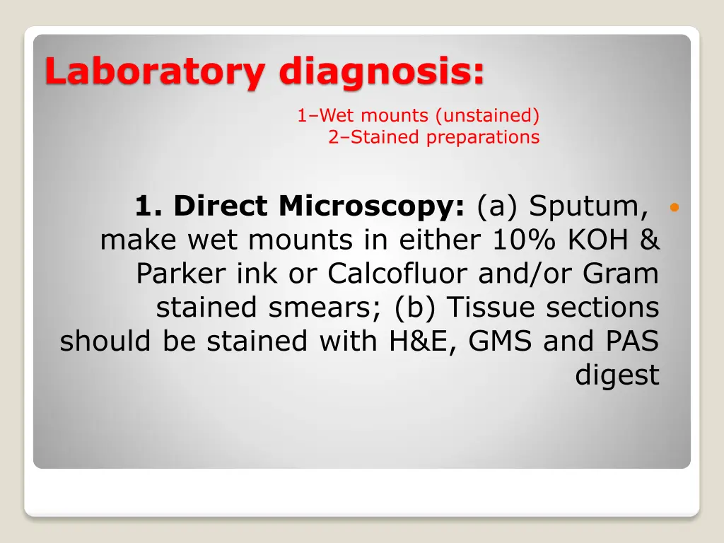 laboratory diagnosis