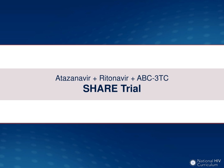 atazanavir ritonavir abc 3tc share trial