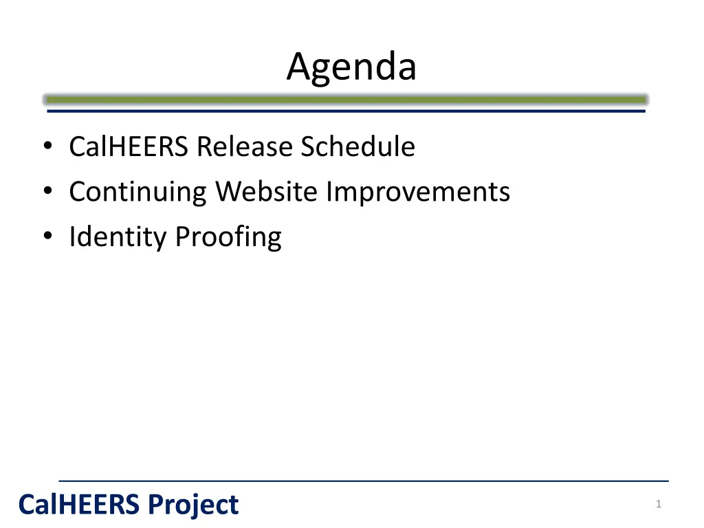 agenda
