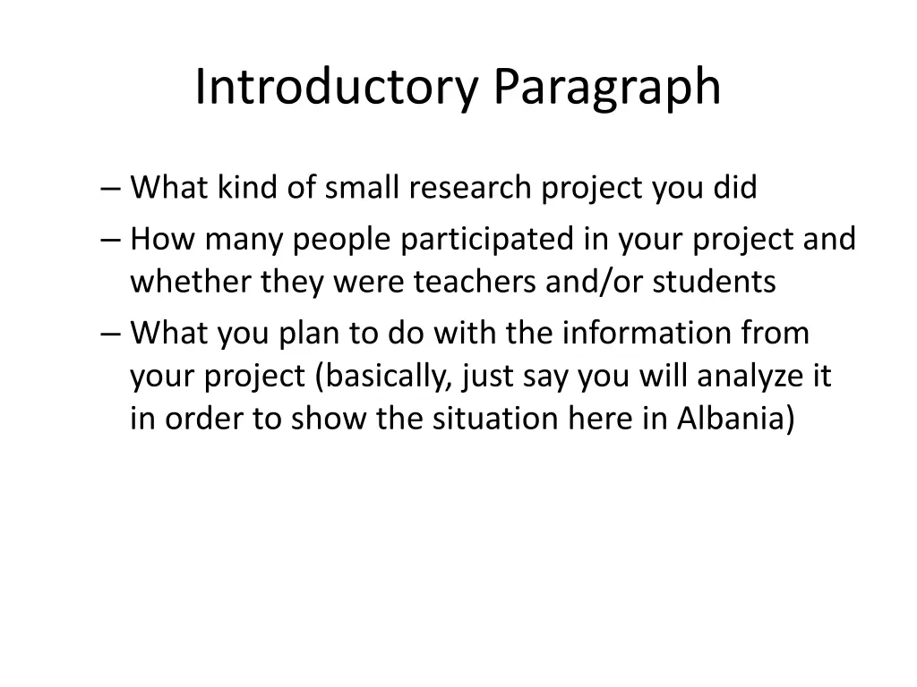 introductory paragraph