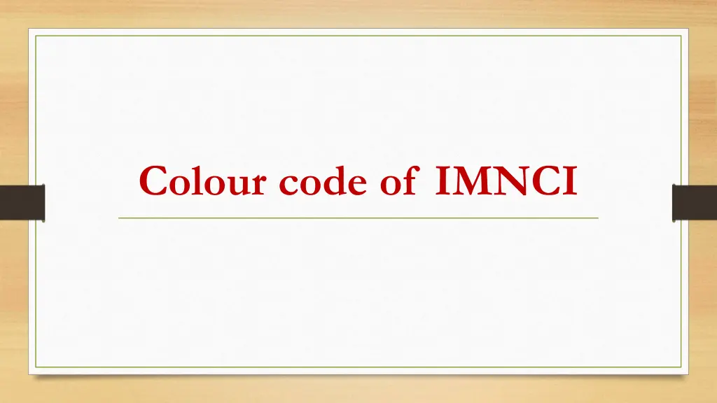 colour code of imnci