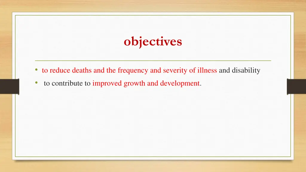 objectives 2