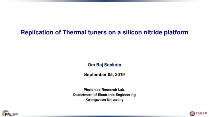 replication of thermal tuners on a silicon