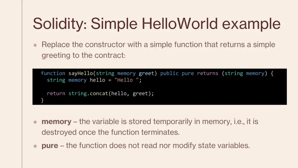 solidity simple helloworld example 2