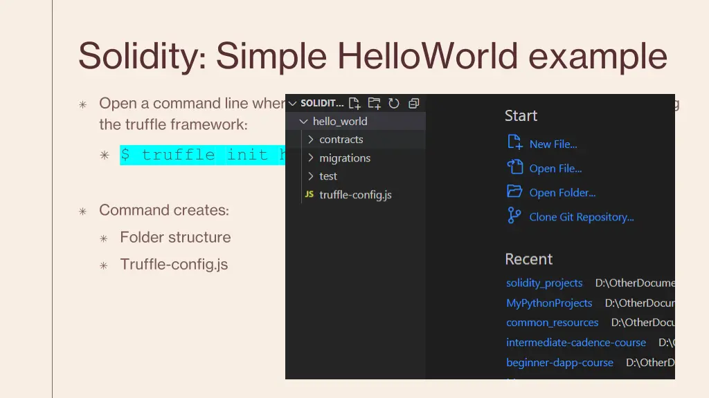 solidity simple helloworld example