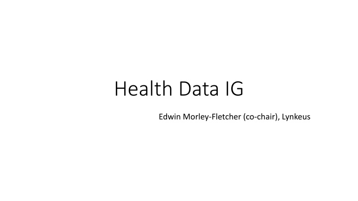 health data ig