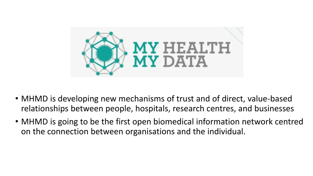 mhmd is developing new mechanisms of trust