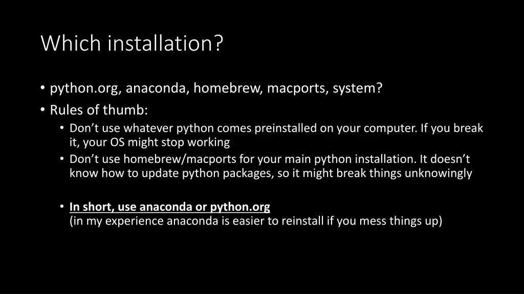 which installation