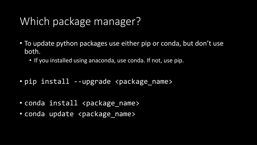 which package manager