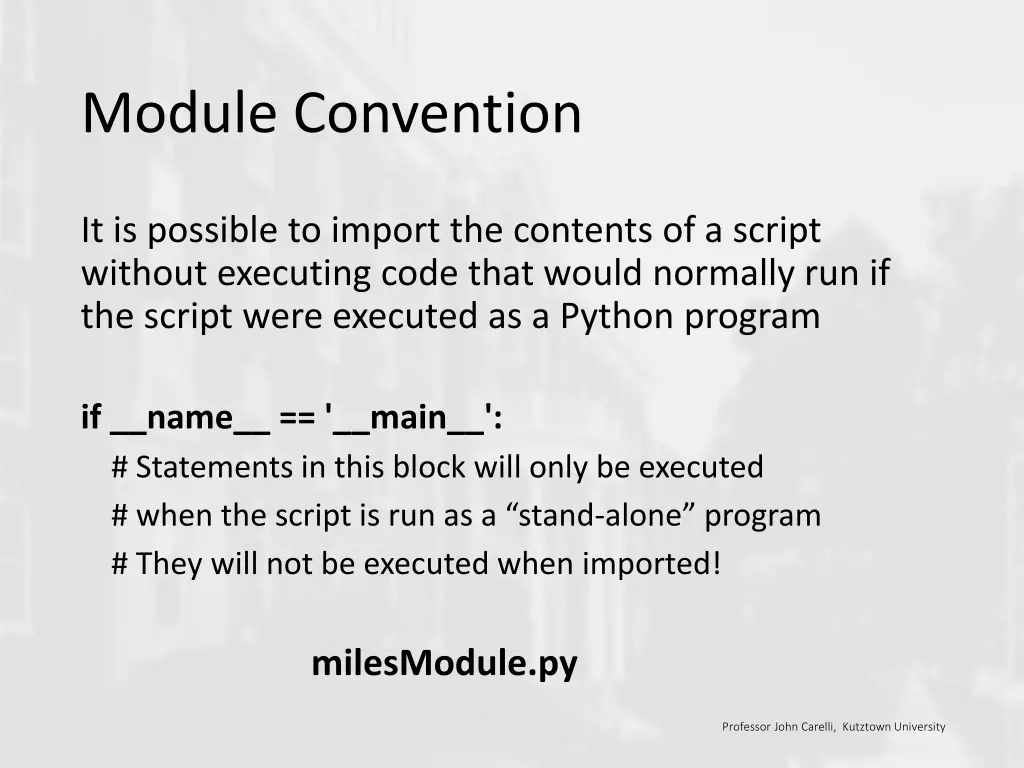 module convention