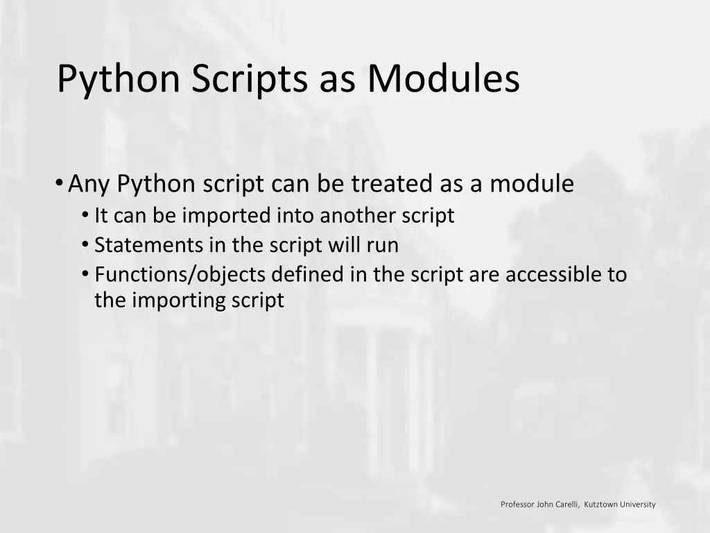 python scripts as modules