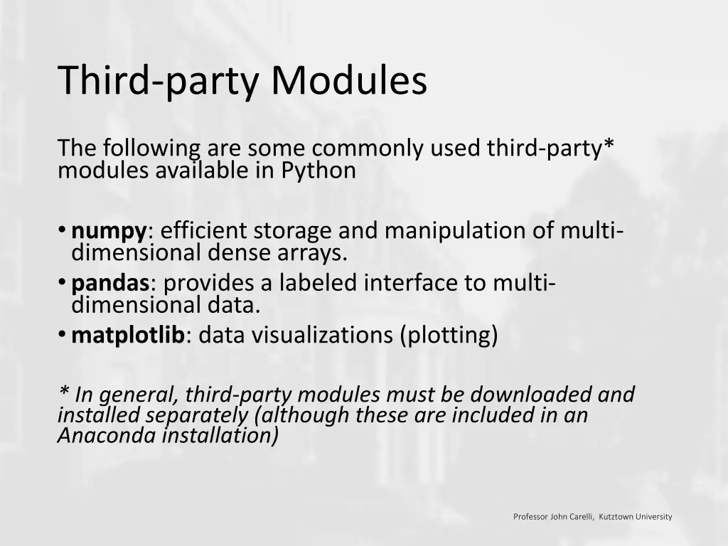 third party modules