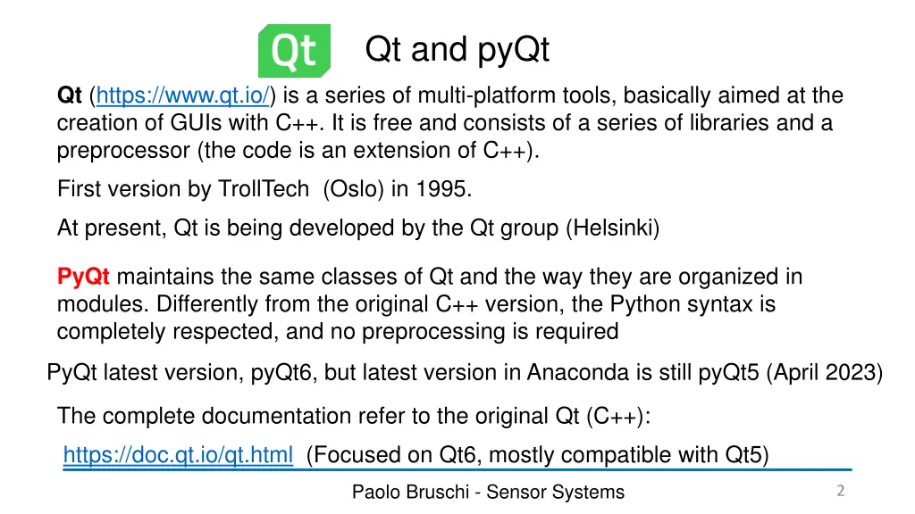 qt and pyqt
